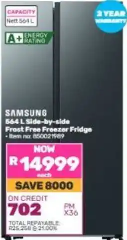 Game SAMSUNG 564 L Side-by-side Frost Free Freezer Fridge offer