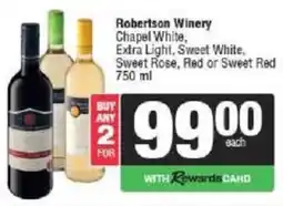 Spar Robertson Winery Chapel White offer