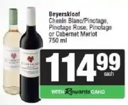 Spar Beyerskloof Chenin Blanc/Pinotage, Pinotage Rose, Pinotage or Cabernet Merlot offer