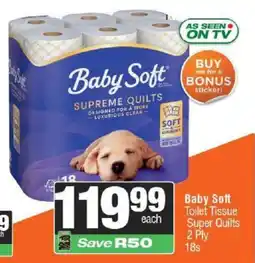 Spar Baby Soft Toilet Tissue Super Quilts offer