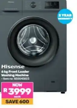 Game Hisense 6 kg Front Loader Washing Machine offer