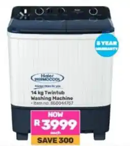 Game Haier THERMOCOOL 14 kg Twintub Washing Machine offer