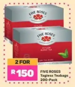 Game FIVE ROSES Tagless Teabags offer