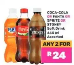 Game Coca-Cola or Fanta or Sprite or Stoney Soft Drink Assorted offer