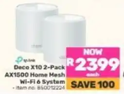 Game tp-link Deco X10 Home Mesh Wi-Fi 6 System offer