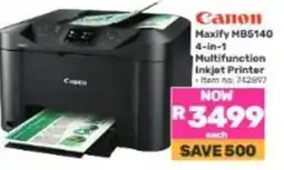 Game Canon Maxify MB5140 4-in-1 Multifunction Inkjet Printer offer