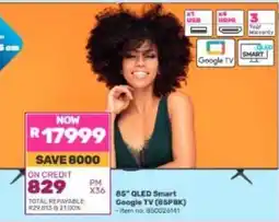 Game 85" QLED Smart Google TV offer