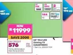 Game 65" Mini LED Gaming TV offer