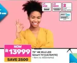 Game 75" 4K Mini LED Smart TV (UA75M70) offer