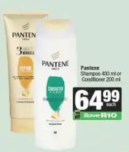 Spar Pantene Shampoo or Conditioner offer