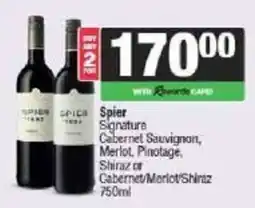 Spar Spier Signature Cabernet Sauvignon, Merlot, Pinotage, Shiraz offer