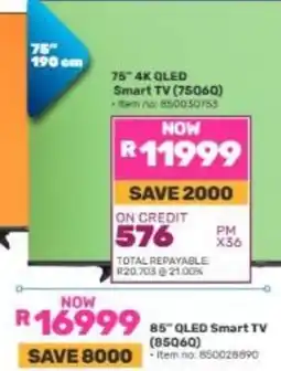 Game 75" 4K QLED Smart TV offer