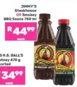 Game JIMMY'S Steakhouse OR Smokey BBQ Sauce offer