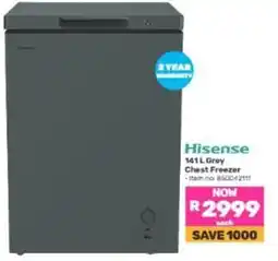 Game Hisense 141 L Grey Chest Freezer offer