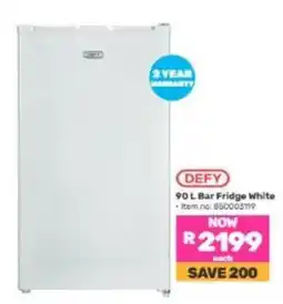 Game DEFY 90 L Bar Fridge White offer