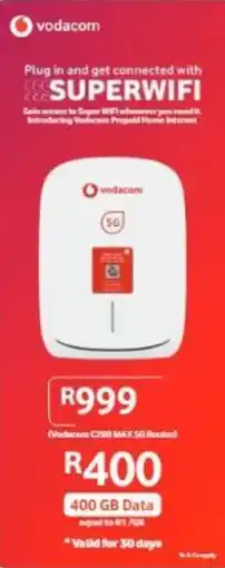 Game Vodacom C200 MAX 5G Router offer