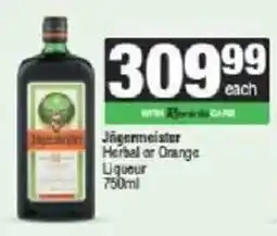 Spar Jägermeister Herbal or Orange Liqueur offer