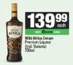 Spar Wild Africa Cream Premium Liqueur offer