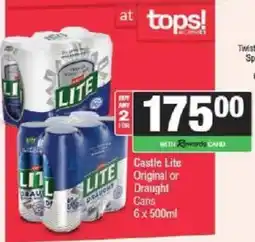 Spar Castle Lite Original or Draught Cans offer