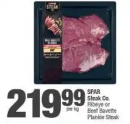 Spar SPAR Steak Co. Ribeye or Beef Bavette Planke Steak offer