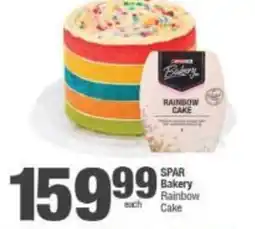 Spar SPAR Bakery Rainbow Cake offer