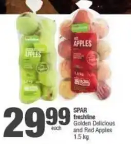 Spar SPAR freshline Golden Delicious and Red Apples offer
