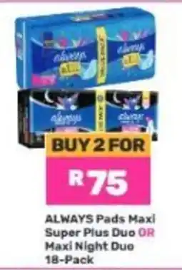 Game ALWAYS Pads Maxi Super Plus Duo OR Maxi Night Duo offer