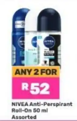 Game NIVEA Anti-Perspirant Roll-On Assorted offer
