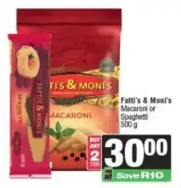 Spar Fatti's & Moni's Macaroni or Spaghetti offer