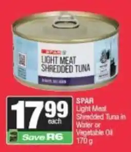 Spar SPAR Light Meat Shredded Tuna offer