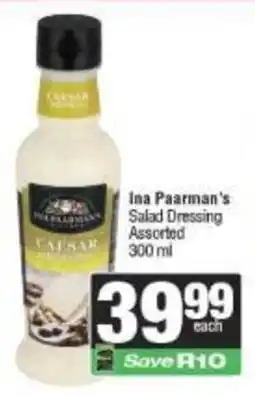 Spar Ina Paarman's Salad Dressing Assorted offer