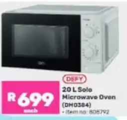 Game DEFY 20 L Solo Microwave Oven offer
