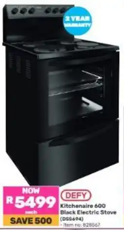 Game DEFY Kitchenaire 600 Black Electric Stove offer