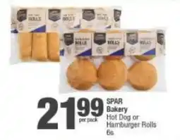 Spar SPAR Bakery Hot Dog or Hamburger Rolls offer