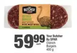 Spar Your Butcher By SPAR Ostrich Burgers offer