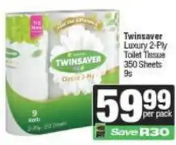 Spar Twinsaver Luxury 2-Ply Toilet Tissue offer