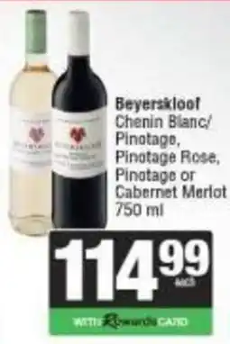 Spar Beyerskloof Chenin Blanc/Pinotage, Pinotage Rose, Pinotage or Cabernet Merlot offer
