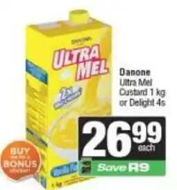 Spar Danone Ultra Mel Custard offer