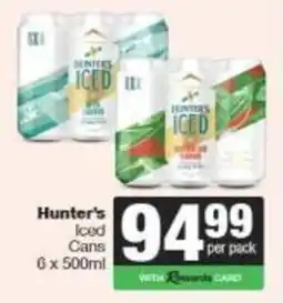 Spar Hunter's Iced Cans offer
