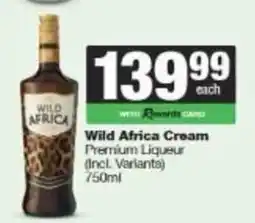 Spar Wild Africa Cream Premium Liqueur offer