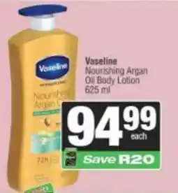 Spar Vaseline Nourishing Argan Oil Body Lotion offer