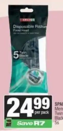 Spar Disposable Razors Fixed Head offer