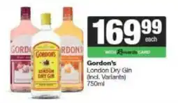 Spar Gordon's London Dry Gin offer