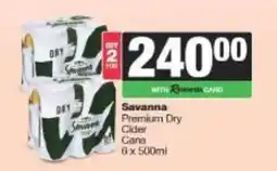 Spar Savanna Premium Dry Cider Cane offer