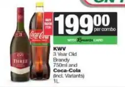 Spar KWW 3 Year Old Brandy and Coca-Cola offer