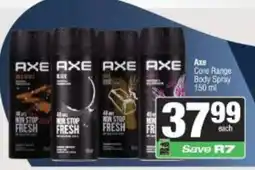 Spar AXE Core Range Body Spray offer