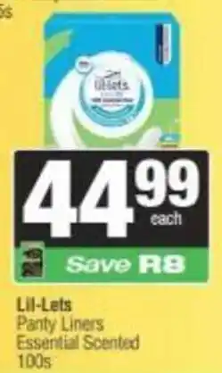 Spar Lil-Lets Panty Liners offer