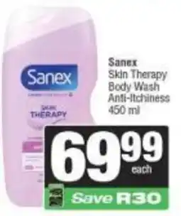 Spar Sanex Skin Therapy Body Wash Anti-Itchiness offer