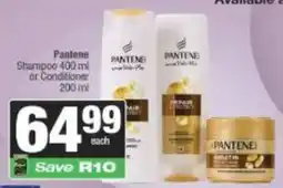 Spar Pantene Shampoo or Conditioner offer