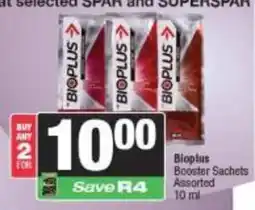 Spar Bioplus Booster Sachets Assorted offer